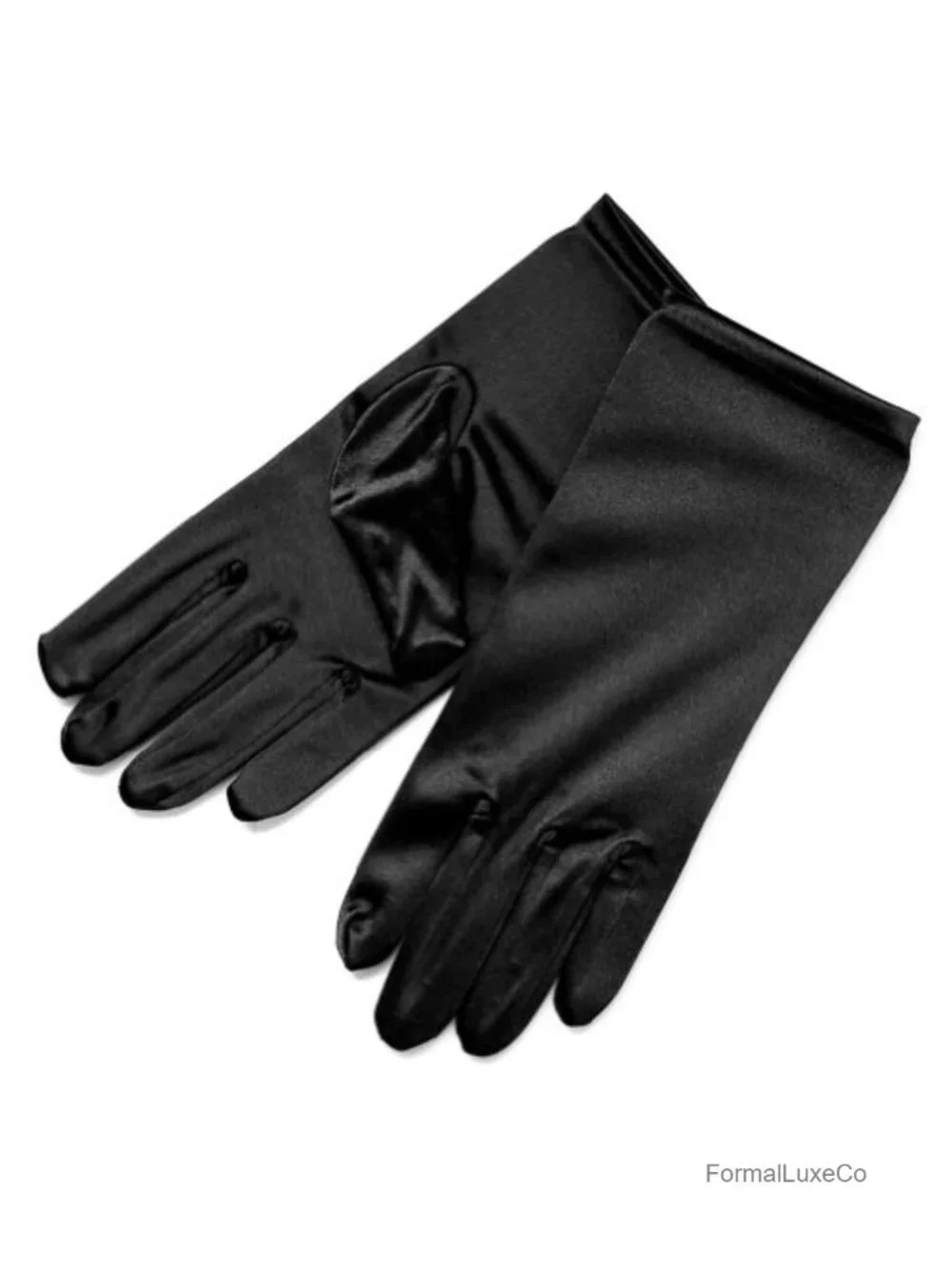 Satin Stretch Wrist Length Gloves Formal Bridal Wedding Party